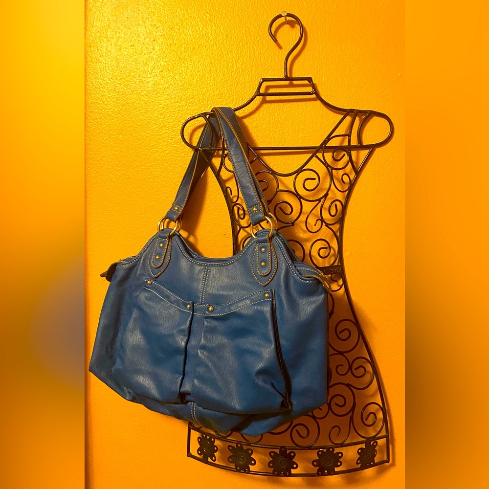 Sag harbor denim blue colored hobo style shoulder bag